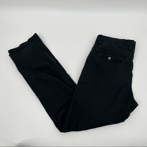 HURLEY Mens Black Chino Khaki pants straight leg flat front size: 34 - Picture 1 of 9